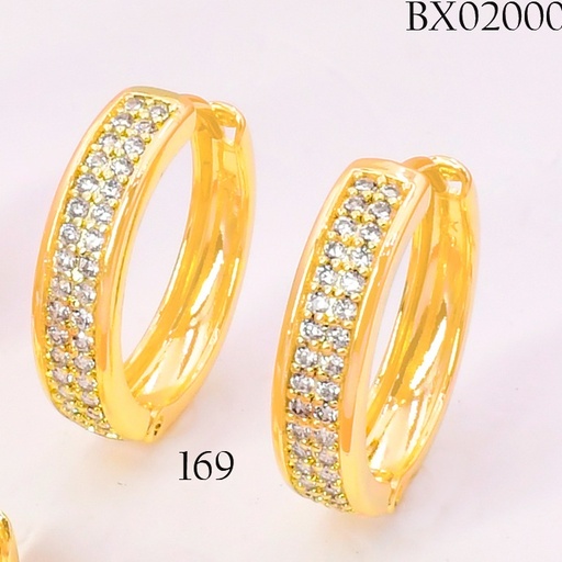 [BX02000169] ARETES BAÑO DE ORO 14K. XUPING "C" ZIRC. EE5345-427 012026