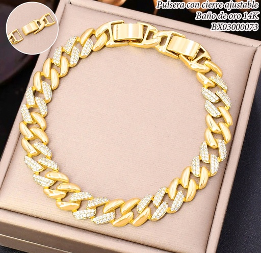 [BX03000073] PULSERA BAÑO DE ORO 14K. XUPING ZIRC./ENTRE BE938-428 012026