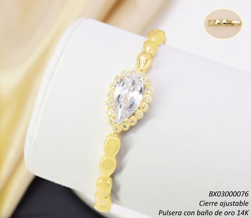 [BX03000076] PULSERA BAÑO DE ORO 14K. XUPING GOTA/ZIRC. BE944-428 012026