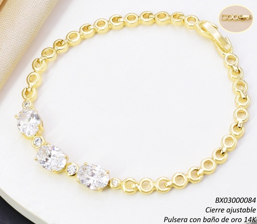 [BX03000084] PULSERA BAÑO DE ORO 14K. XUPING CIRCULO/ZIRC. BE958-428 012026