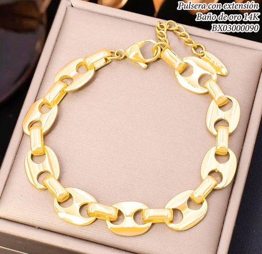 [BX03000090] PULSERA BAÑO DE ORO 14K. XUPING ESLABON GUCCI BE966-428 012026