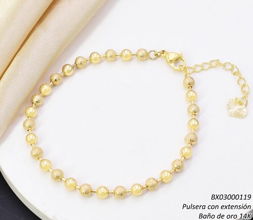 [BX03000114] PULSERA BAÑO DE ORO 14K. XUPING ESLAB ENLAZADOS/OV. BE996-428 012026