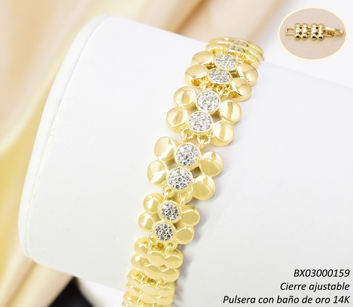 [BX03000159] PULSERA BAÑO DE ORO 14K. XUPING O/O ZIRC. BE1098-427 012026