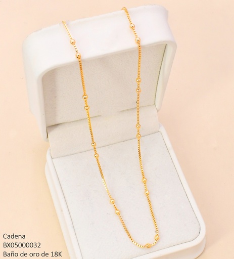 [BX05000032] CADENA BAÑO DE ORO 18K. XUPING TRAMA CUADR./OV. CE546-427 012026