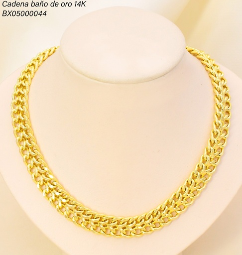 [BX05000044] CADENA BAÑO DE ORO 14K. XUPING MARTILLADA DOBLE CE567-427 012026