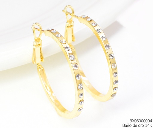 [BX06000004] ARGOLLA BAÑO DE ORO 14K. XUPING ZIRC. EE5539-427 012026