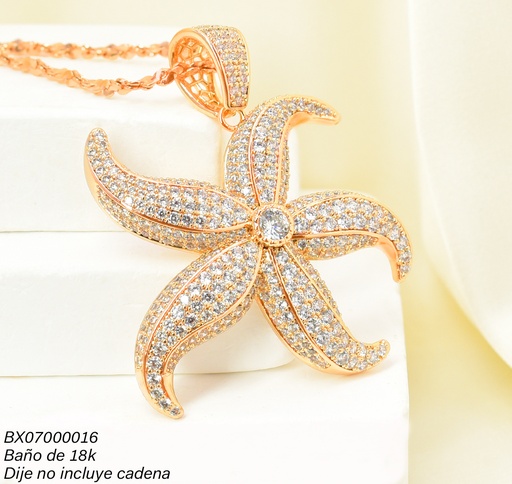 [BX07000016] DIJE BAÑO DE ORO 18K. XUPING ESTRELLA/MAR ZIRC. PE016-427 012026