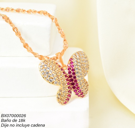 [BX07000026] DIJE BAÑO DE ORO 18K. XUPING MARIPOSA PE027-427 012026