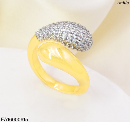 [EA16000615] ANILLO DOR "OV" ENTRE ZIRC. RE344-423 012026