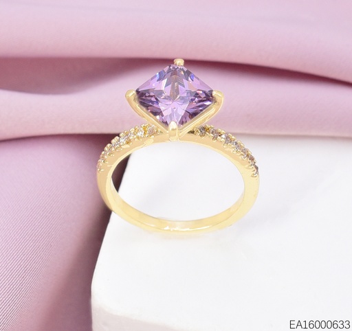 [EA16000633] ANILLO ROMBO ZIRC. LILA RE448-318 012026