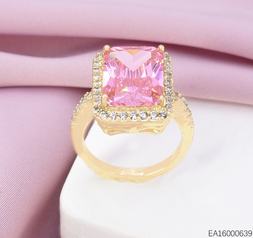 [EA16000639] ANILLO RECTANGULO ZIRC. ROSA RE454-318 012026