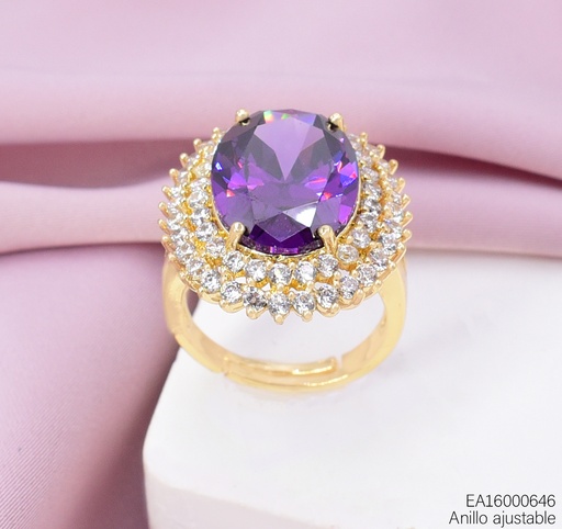 [EA16000646] ANILLO OV. ZIRC. LILA  RE461-318 012026