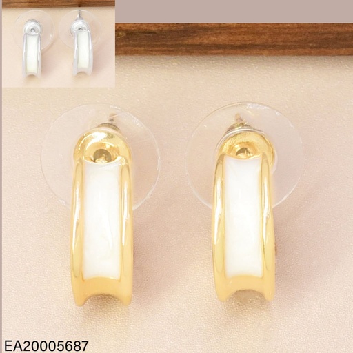 [EA20005687] ARETES DOR/PLAT "C" BLANCO EE4885-6 012026OS