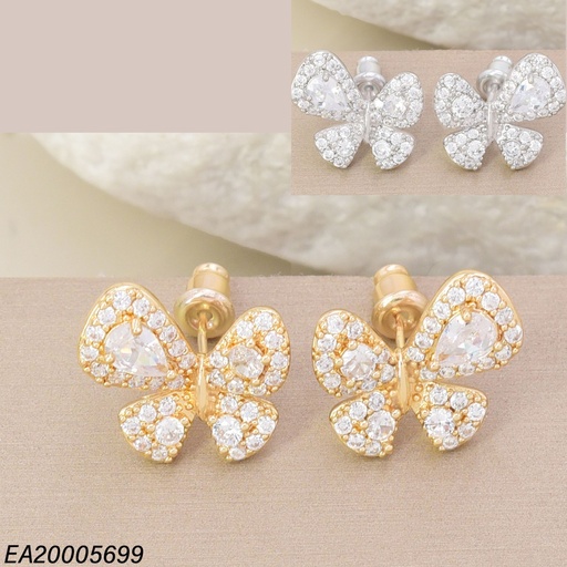 [EA20005699] ARETES DOR/PLAT  MARIPOSA ZIRC. EE4897-6 012026