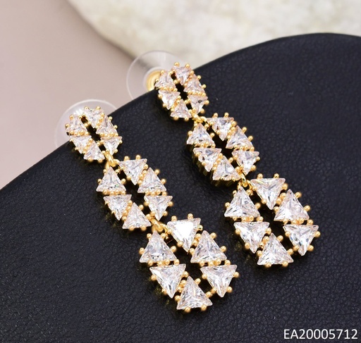 [EA20005712] ARETES DOR/PLA 3 OV. COLGANTE ZIRC. EE4913-6 012026