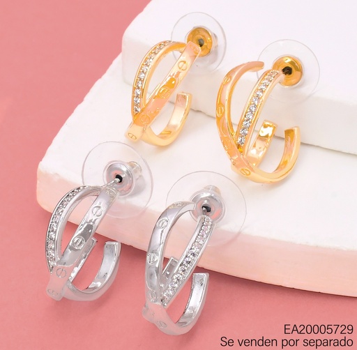 [EA20005729] ARETES DOR/PLAT "C"  "X" ZIRC.  EE4930-6 012026