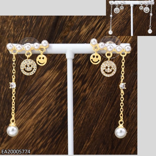 [EA20005774] ARETES DOR/PLA PERLA CARITA ZIRC. EE4976-6 012026
