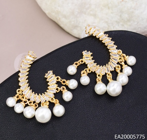 [EA20005775] ARETES DOR/PLA "C" ZIRC. PERLA  EE4977-6 012026