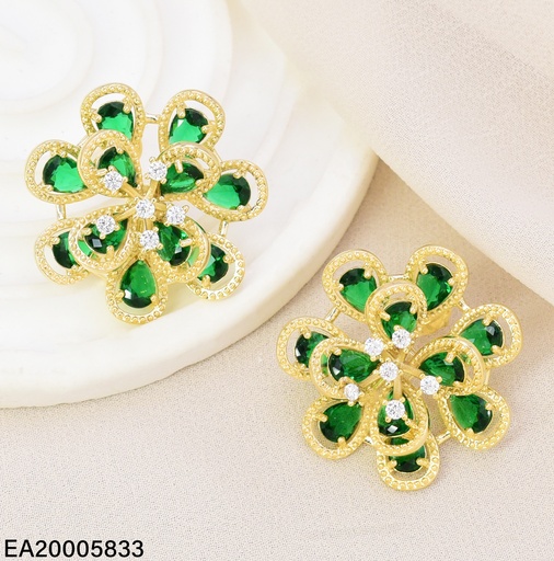[EA20005833] ARETES DOR. FLOR ZIRC. VERDE EE5535-441 012026
