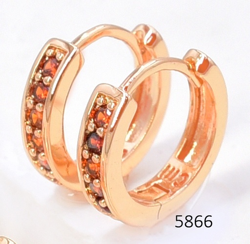 [EA20005866] ARETES DOR. HUGGIES  ZIRC. NARANJA  EE5664-291 012026 (CM)