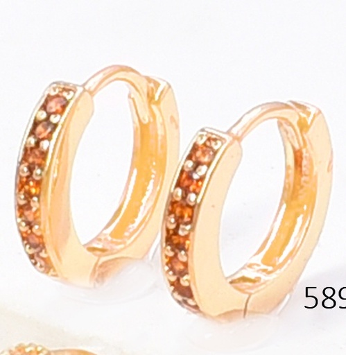 [EA20005893] ARETES DOR. HUGGIES ZIRC. NARANJA EE5712-291 012026 (CM)