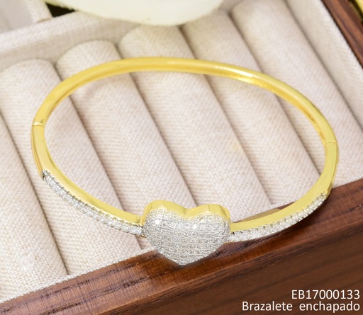 [EB17000133] BRAZALETE DOR. RD CORAZON ZIRC. BE918-423 012026