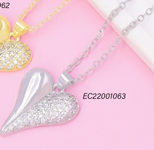 [EC22001063] CADENA PLA. CORAZON/MITAD ZIRC. CE476-9 012026