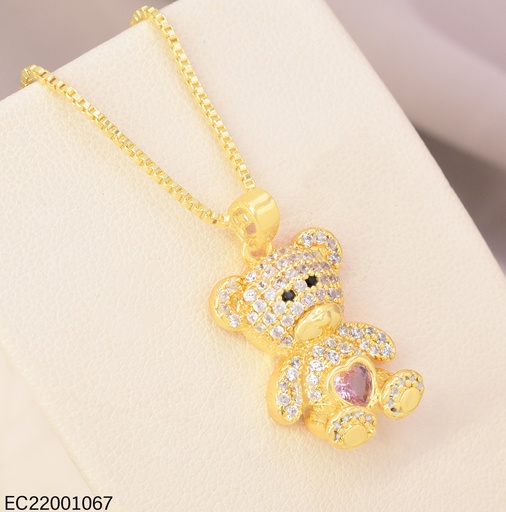 [EC22001067] CADENA OSO ZIRC. CORAZON ROSA CE480-425 012026