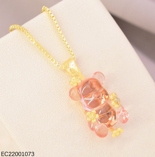[EC22001073] CADENA OSO ROSA RESINA/FLORES ZIRC. CE486-425 012026