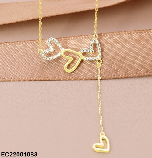 [EC22001083] CADENA  CORAZON ENTRE ZIRC. DOR CE502-424 012026