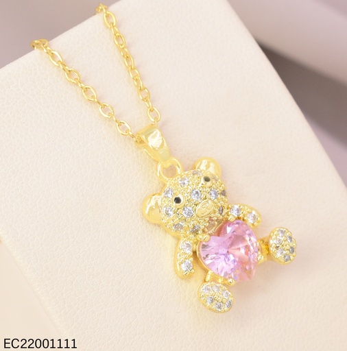 [EC22001111] CADENA OSO/CORAZON ZIRC. ROSA CE614-426 012026