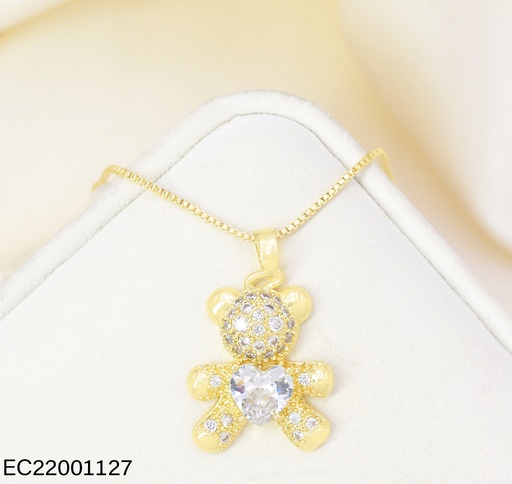 [EC22001127] CADENA OSO/ZIRC. CORAZON CRISTAL CE630-426 01202