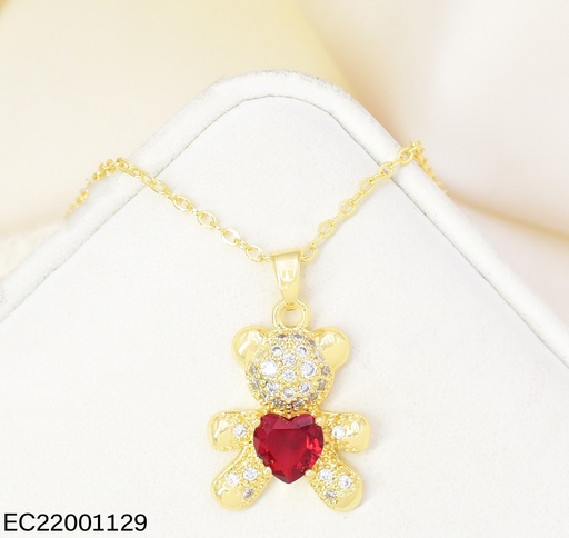 [EC22001129] CADENA OSO/ZIRC. CORAZON ROJO CE632-426 012026