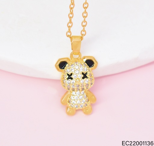 [EC22001136] CADENA DOR /DIJE  OSO ZIRC. CE639-442 012026