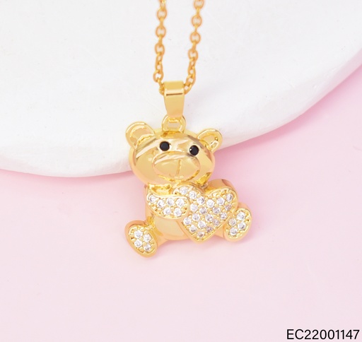 [EC22001147] CADENA DOR OSO /CORAZON ZIRC. CE650-442 012026