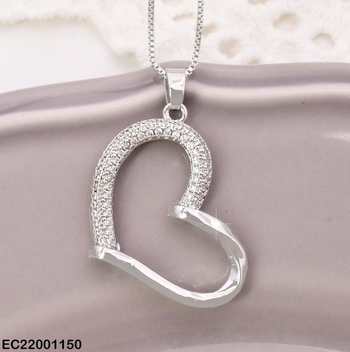 [EC22001150] CADENA PLAT. CORAZON CROQUI ZIRC.DIAGONAL CE652-442 012026