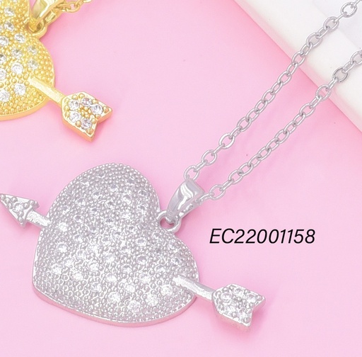 [EC22001158] CADENA PLA.CORAZON/ZIRC. FLECHA CE663-429 012026