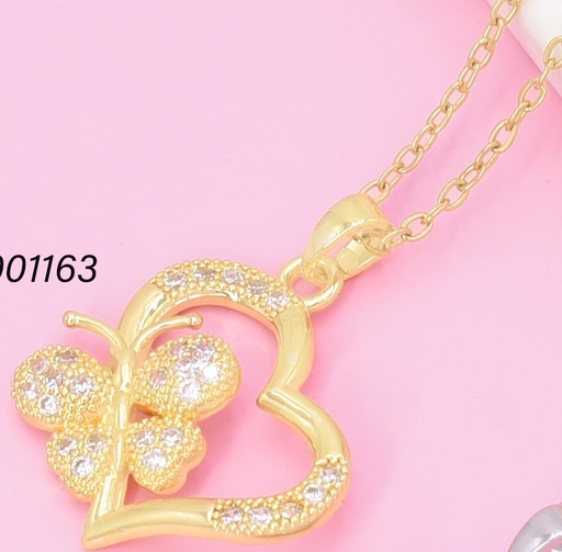 [EC22001163] CADENA DOR. CORAZON/MARIPOSA ZIRC. CE668-444 012026
