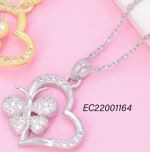 [EC22001164] CADENA PLA. CORAZON/MARIPOSA ZIRC. CE669-444 012026