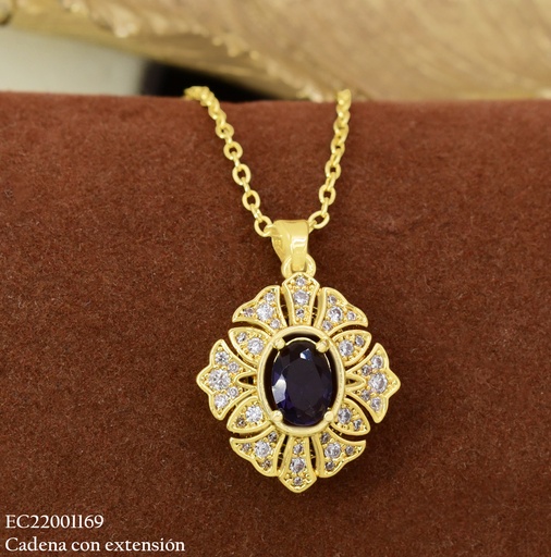 [EC22001169] CADENA ROMBO ZIRC. OV. LILA CE775-445 012026