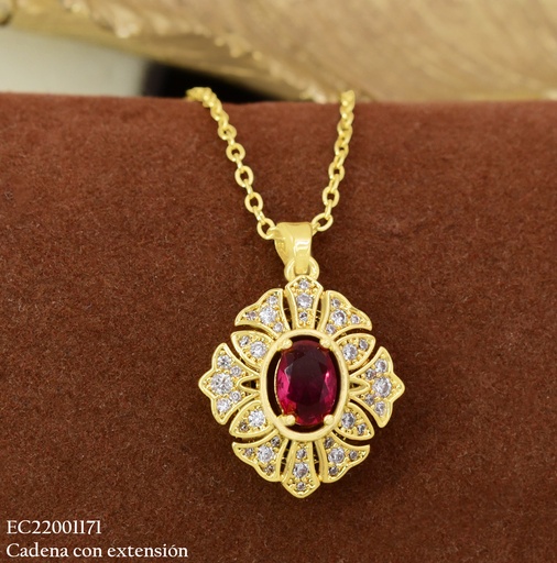 [EC22001171] CADENA ROMBO ZIRC. OV. FUCSIA CE777-445 012026
