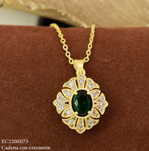[EC22001173] CADENA ROMBO ZIRC. OV. VERDE CE780-445 012026