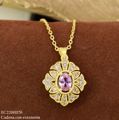 [EC22001176] CADENA ROMBO ZIRC. OV. ROSADA CE782-445 012026