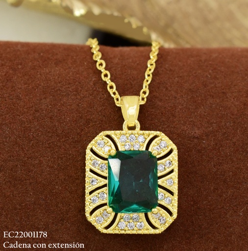 [EC22001178] CADENA RECT. ZIRC.TURQUESA CE784-445 012026