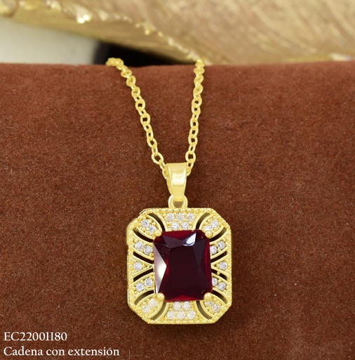 [EC22001180] CADENA RECT. ZIRC. ROJO CE786-445 012026