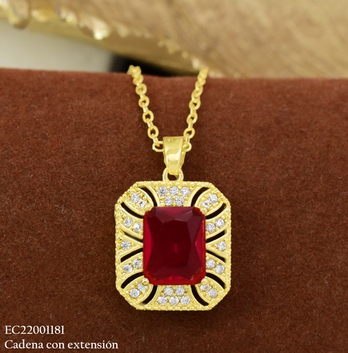 [EC22001181] CADENA CUADRO ZIRC.FUCSIA CE787-445 012026