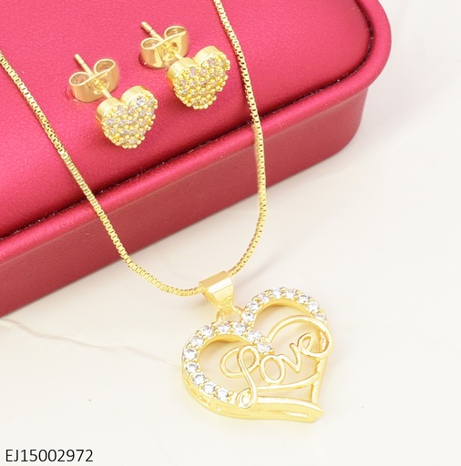 [EJ15002972] SET CORAZON ZIRC. LOVE CROQUI SE1461-9 012026