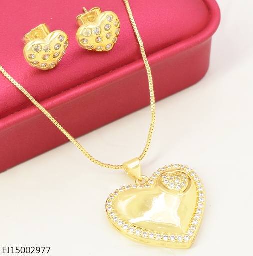[EJ15002977] SET CORAZON/ZIRC. CAD. VENECIANA  SE1466-9 012026