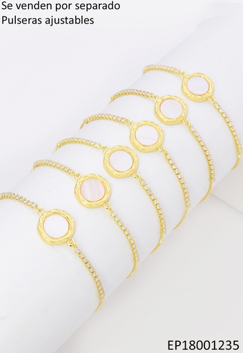 [EP18001235] PULSERA PLACA/RD  ZIRC. BE1127-294 012026