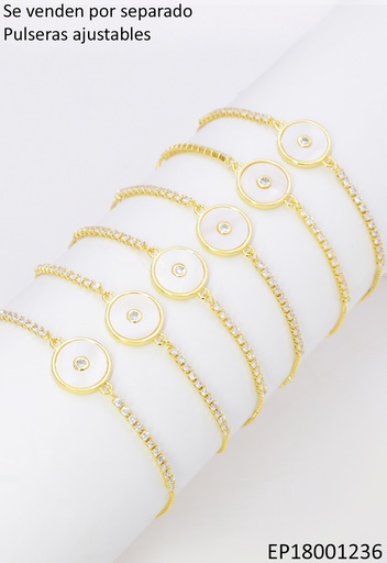 [EP18001236] PULSERA PLACA/RD  ZIRC. BE1128-294 012026